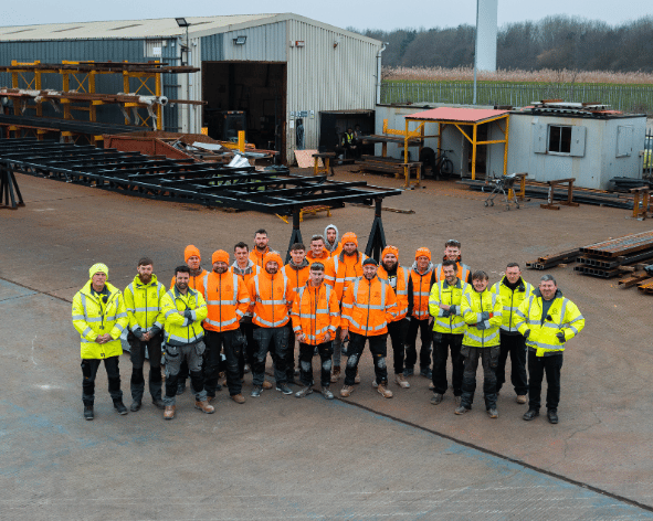 Full hi vis branded workwear being worn by Kingston Modular team