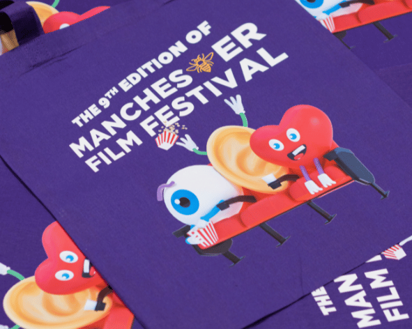 Printed merchandise for Manchester Film festival